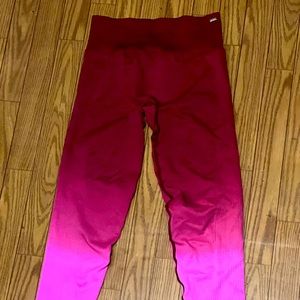 Victoria Secret “PINK” LEGGINGS RED/PINK SMALL